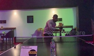 UK man nails his ping pong #BottleCapChallenge attempt
