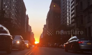 Stunning "Manhattan henge" delights New Yorkers once more