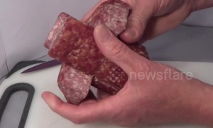 'Wurst' Rubik's Cube ever is made out of salami