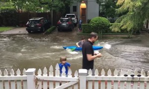 Street Flooding Calls for Kayaking
