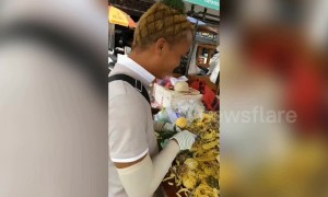 Committed fruit vendor gets pineapple haircut in order to look 'more professional'