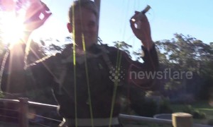 Australian dad celebrates 50th anniversary of lunar landing by making backpack simulation