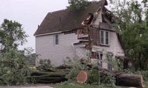 Severe thunderstorm damage in Dunnville, Ontario