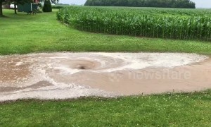 Flash flooding in Ontario creates oddly satisfying whirlpool