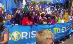 Crowds at Brexit rally in London