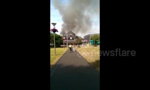 'You can feel the heat!' Blanket of smoke seen above Walthamstow shopping centre fire
