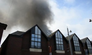 Smoke rises into Walthamstow skyline after fire rages through shopping centre