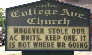 Canada church has hilarious threat to air conditioning thieves during heatwave