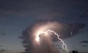 Amazing Lightning Display While Driving