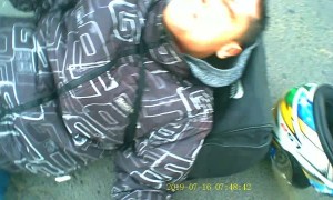 Motorcycle Hits Instant Roadblock Hard