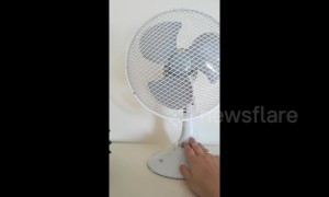 This BLOWS! Fan stops working as Europe hit with heatwave