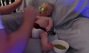 Pampered in Pampers: Baby experiences first spa day in Arizona home