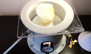Ukrainian scientist subjects raw egg to a vacuum chamber