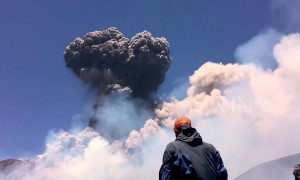 Italy's Mount Etna lets out huge clouds of smoke after violent eruption