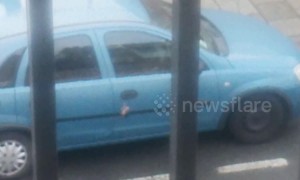 London man desperately scrambles to find keys that are actually in car door