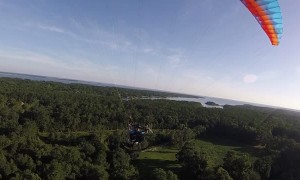 Paramotorist's Wing Collapses Causing Crash
