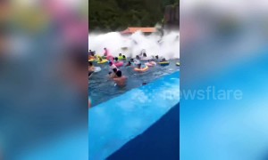 Giant 'tsunami' injures 44 tourists at Shuiyun Water Park after wave machine malfunctions