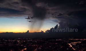 Spectacular time-lapse of thick storm clouds above Chinese city