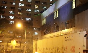 Hong Kong protestors use slingshots, lasers to take on police armed with tear gas