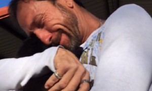 Dad's emotional reaction to German Shepherd puppy surprise
