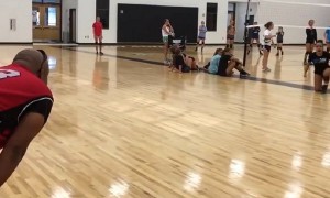 Dad surprises daughter at practice after being away for 16 months