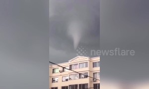 Powerful tornado blows down trees and breaks car windows in China