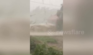 Powerful hailstorm hits Chinese city causing serious damage to local farms