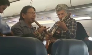 Bolivian Band Ease Airplane Delay Tension