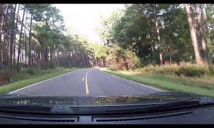 Dashcam Captures Car Forced into Ditch
