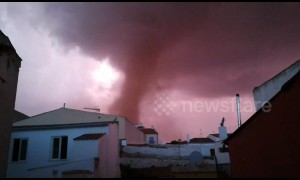 Tornado rips through Malaga, Spain