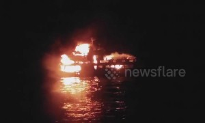 One-year-old girl dead in Filipino ferry fire