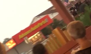 Police Pursue Patriotic Tractor