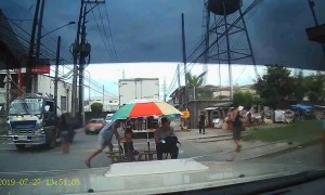 Manila 'trolley boys' crash on level crossing