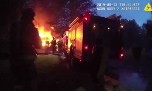 Police Officer saves people from house fire while they were asleep