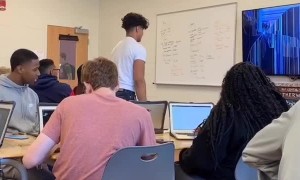 Teacher Loses Cool From Prank in School