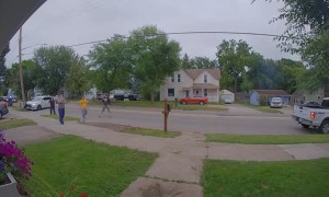 Cops Conduct Tests After Car Clips Pole