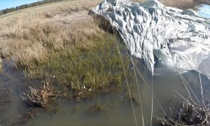 Wet Landing for Parachutist