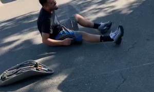 Quad Crashes After Failed Wheelie Attempt