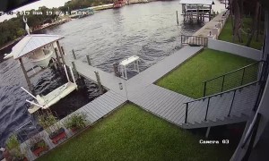 Jet Ski Turns Into Oncoming Boat
