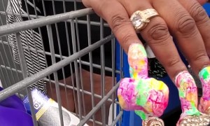 Bedazzled Nails in Big Box Store