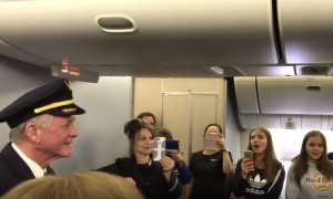 Student choir sing emotional a cappella for captain's last flight