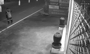 Street Sweeper Shocked After Narrow Miss