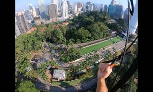 Buddies BASE Jump Together