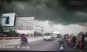 Branch Takes Out Biker