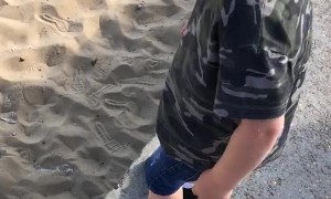 Belly Flop on the Beach
