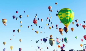 Hot Air Balloons All Across the Horizon