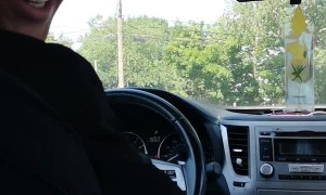 Ladies Help Him Learn to Drive