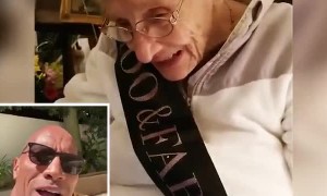 Grandma receives happy 100th birthday message from Dwayne 'The Rock' Johnson