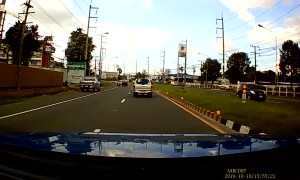 Family Falls From Scooter