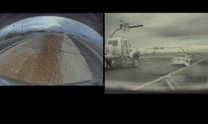 Tesla Taken out from Behind